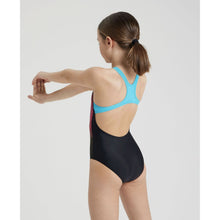 Load image into Gallery viewer, arena-girls-bright-hues-print-swim-pro-back-one-piece-swimsuit-black-martinica-005088-580-ontario-swim-hub-6
