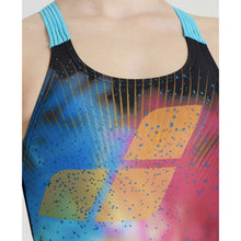 Load image into Gallery viewer, arena-girls-bright-hues-print-swim-pro-back-one-piece-swimsuit-black-martinica-005088-580-ontario-swim-hub-8
