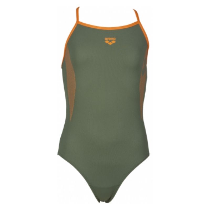 ONLY SIZE 26 - GIRLS' DEMETRA ONE-PIECE SWIMSUIT - ARMY - OntarioSwimHub