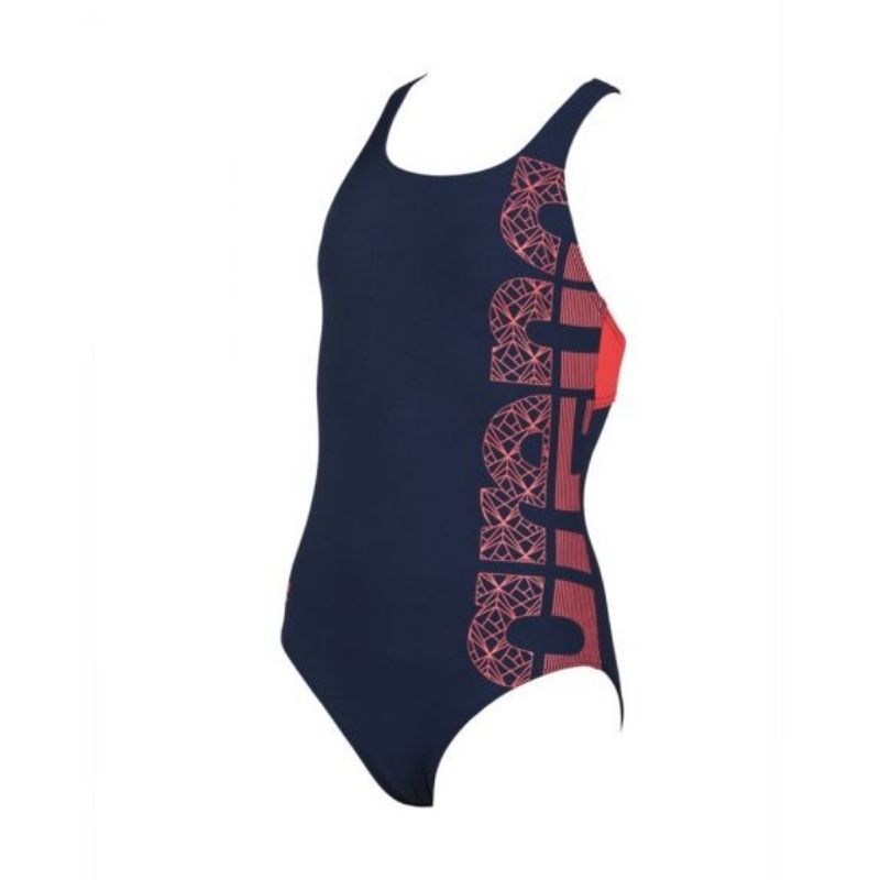 ONLY SIZE 24 - GIRLS' EQUILIBRIUM ONE-PIECE SWIMSUIT - NAVY - OntarioSwimHub