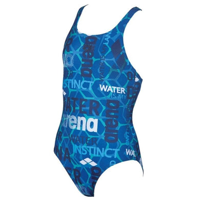 ONLY SIZE 26 - GIRLS' EVOLUTION ONE-PIECE SWIMSUIT - BLUE - OntarioSwimHub