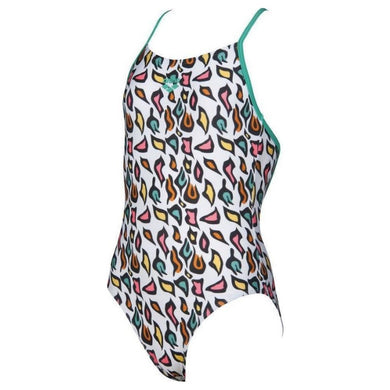 GIRLS' FANTASY ONE-PIECE SWIMSUIT - WHITE - OntarioSwimHub