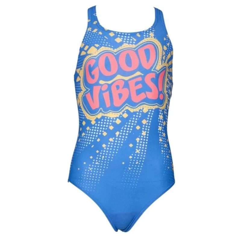 ONLY SIZE 26 - GIRLS' FEELING ONE-PIECE SWIMSUIT - BLUE - OntarioSwimHub