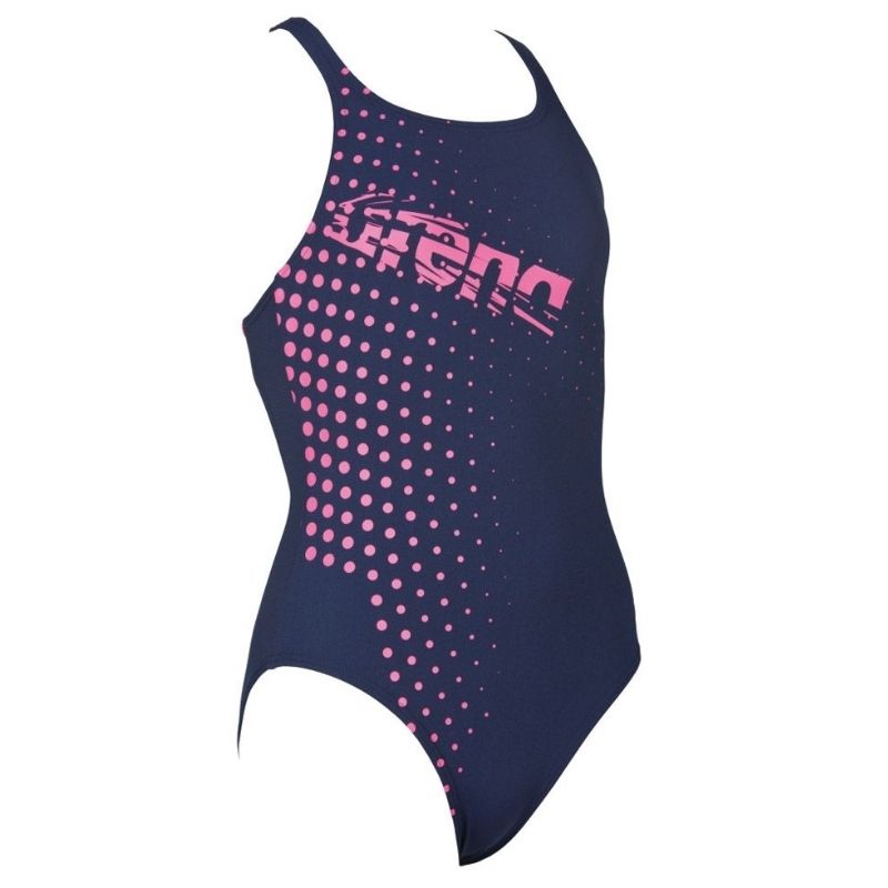 ONLY SIZE 26 - GIRLS' ILLUSION ONE-PIECE SWIMSUIT - NAVY - OntarioSwimHub