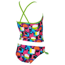 Load image into Gallery viewer, ONLY SIZE 24 - GIRLS&#39; MARBLE TWO-PIECE TANKINI SWIMSUIT - OntarioSwimHub

