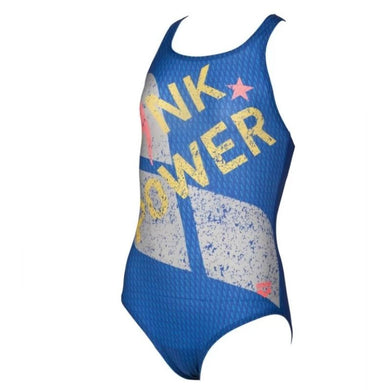 ONLY SIZE 26 - GIRLS' PINK POWER ONE-PIECE SWIMSUIT - ROYAL - OntarioSwimHub