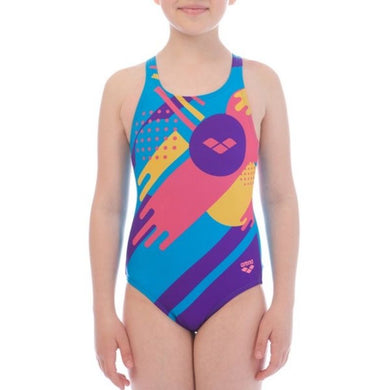 ONLY SIZE 26 - GIRLS' PLAY&FUN ONE-PIECE SWIMSUIT - TURQUOISE - OntarioSwimHub