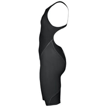 Load image into Gallery viewer, arena Race Suit for Girls in Black - Girls’ Powerskin ST 2.0 Full Body Short Leg Open Back Kneeskin side left

