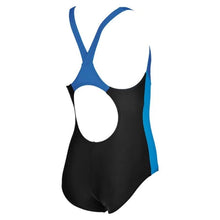 Load image into Gallery viewer, ONLY SIZE 26 - GIRLS&#39; REN ONE-PIECE SWIMSUIT - BLACK/BLUE - OntarioSwimHub
