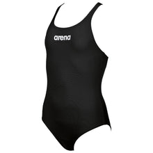 Load image into Gallery viewer, arena-girls-solid-swim-pro-one-piece-swimsuit-black-white-2a611-55-ontario-swim-hub-1
