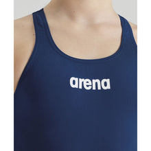 Load image into Gallery viewer, arena-girls-solid-swim-pro-one-piece-swimsuit-navy-white-2a611-75-ontario-swim-hub-7
