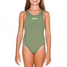 Load image into Gallery viewer, ONLY SIZE 26 - GIRLS&#39; SOLID SWIM TECH ONE-PIECE SWIMSUIT - ARMY - OntarioSwimHub
