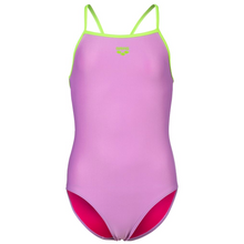 Load image into Gallery viewer, arena-girls-swimsuit-light-drop-solid-lilac-soft-green-005919-900-ontario-swim-hub-1
