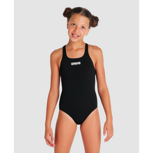 Load image into Gallery viewer, arena-girls-team-swimsuit-swim-pro-solid-black-white-005755-550-ontario-swim-hub-5
