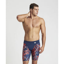 Load image into Gallery viewer,     arena-mens-earth-texture-jammer-navy-red-multi-004653-540-ontario-swim-hub-5
