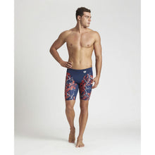 Load image into Gallery viewer,     arena-mens-earth-texture-jammer-navy-red-multi-004653-540-ontario-swim-hub-7
