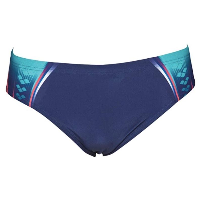 ONLY SIZE 34 - MEN'S ONE PLACED PRINT BRIEF - NAVY - OntarioSwimHub