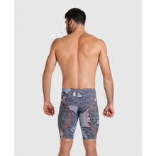 Load image into Gallery viewer, arena Race Suit for Men in Limited Edition Grey Map - Men’s Powerskin ST 2.0 Jammer model back
