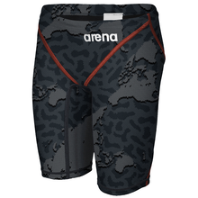 Load image into Gallery viewer, arena Race Suit for Men in Limited Edition Grey Map - Men’s Powerskin ST 2.0 Jammer front left
