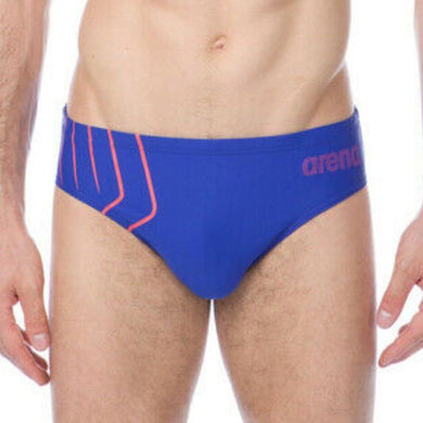 ONLY SIZE 34 - MEN'S REFLECTED BRIEF - ROYAL - OntarioSwimHub