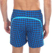 Load image into Gallery viewer, MEN&#39;S SMALL CHECK BOXER SWIM SHORTS - OntarioSwimHub
