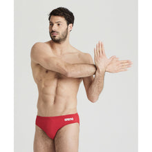 Load image into Gallery viewer, arena-mens-solid-brief-red-white-2a254-45-ontario-swim-hub-3
