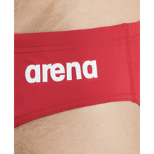 Load image into Gallery viewer,     arena-mens-solid-brief-red-white-2a254-45-ontario-swim-hub-6
