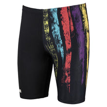Load image into Gallery viewer, arena-mens-team-painted-stripes-jammer-black-multi-yellow-003752-503-ontario-swim-hub-1
