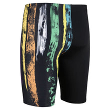Load image into Gallery viewer, arena-mens-team-painted-stripes-jammer-black-multi-yellow-003752-503-ontario-swim-hub-2
