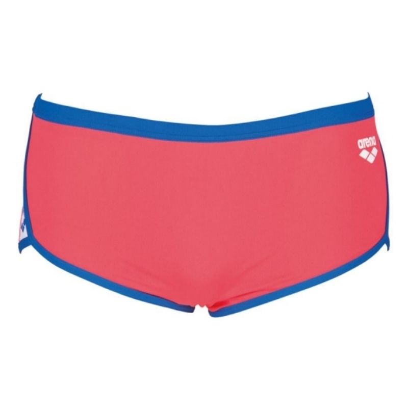 ONLY SIZE 34 - MEN'S TEAM STRIPE LOW WAIST SHORTS - FLUO RED - OntarioSwimHub