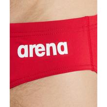 Load image into Gallery viewer,      arena-mens-team-swim-briefs-solid-red-white-004773-450-ontario-swim-hub-7
