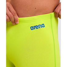 Load image into Gallery viewer,      arena-mens-team-swim-jammer-solid-soft-green-neon-blue-004770-680-ontario-swim-hub-6
