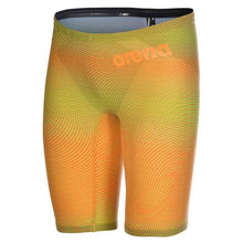 Load image into Gallery viewer, arena Race Suit for Men in Yellow &amp; Orange - Men’s Powerskin Carbon Air2 Jammer front left
