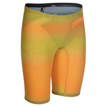 Load image into Gallery viewer, arena Race Suit for Men in Yellow &amp; Orange - Men’s Powerskin Carbon Air2 Jammer front right
