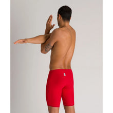 Load image into Gallery viewer, arena Race Suit for Men in Red - Men’s Powerskin Carbon Air2 Jammer model back

