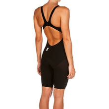 Load image into Gallery viewer, arena Race Suit for Women in Black - Women’s Powerskin Carbon Air2 Open-Back Kneeskin back right
