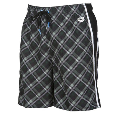 MEN'S PRINTED CHECK BERMUDA SWIM SHORTS - OntarioSwimHub