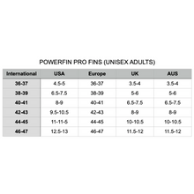 Load image into Gallery viewer, arena-size-guide-powerfin-pro-fins-unisex-adults-ontario-swim-hub-1
