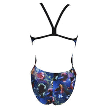 Load image into Gallery viewer,     arena-womens-allover-challenge-back-one-piece-swimsuit-black-multi-005148-550-ontario-swim-hub-4
