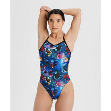 Load image into Gallery viewer,     arena-womens-allover-challenge-back-one-piece-swimsuit-black-multi-005148-550-ontario-swim-hub-5
