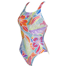 Load image into Gallery viewer, arena-womens-allover-tropical-print-swim-pro-back-one-piece-swimsuit-white-multi-005032-510-ontario-swim-hub-1
