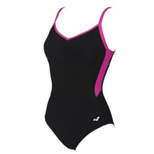 Load image into Gallery viewer, ONLY SIZE 32 - WOMEN&#39;S CARLA WING BACK - BLACK/ROSE VIOLET - OntarioSwimHub
