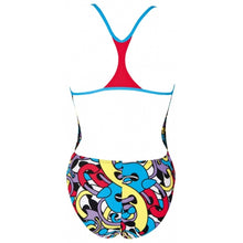 Load image into Gallery viewer,    arena-womens-cores-booster-back-one-piece-red-tangerine-multi-back

