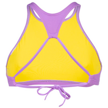 Load image into Gallery viewer, arena-womens-crop-think-bikini-top-lavanda-yellow-star-006465-930-ontario-swim-hub-4
