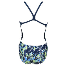 Load image into Gallery viewer, arena-womens-earth-texture-challenge-back-one-piece-swimsuit-navy-soft-green-multi-004613-760-ontario-swim-hub-4
