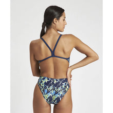 Load image into Gallery viewer, arena-womens-earth-texture-challenge-back-one-piece-swimsuit-navy-soft-green-multi-004613-760-ontario-swim-hub-6
