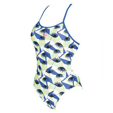Load image into Gallery viewer, ONLY SIZE 32 - WOMEN&#39;S EYES TIE BACK - ROYAL - OntarioSwimHub

