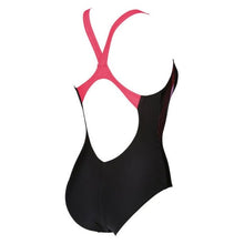 Load image into Gallery viewer, ONLY SIZE 32 - WOMEN&#39;S FLUENCY V BACK - BLACK/FLUO RED - OntarioSwimHub
