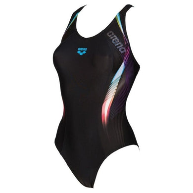 ONLY SIZE 32 - WOMEN'S FLUENCY V BACK - BLACK/TURQUOISE - OntarioSwimHub