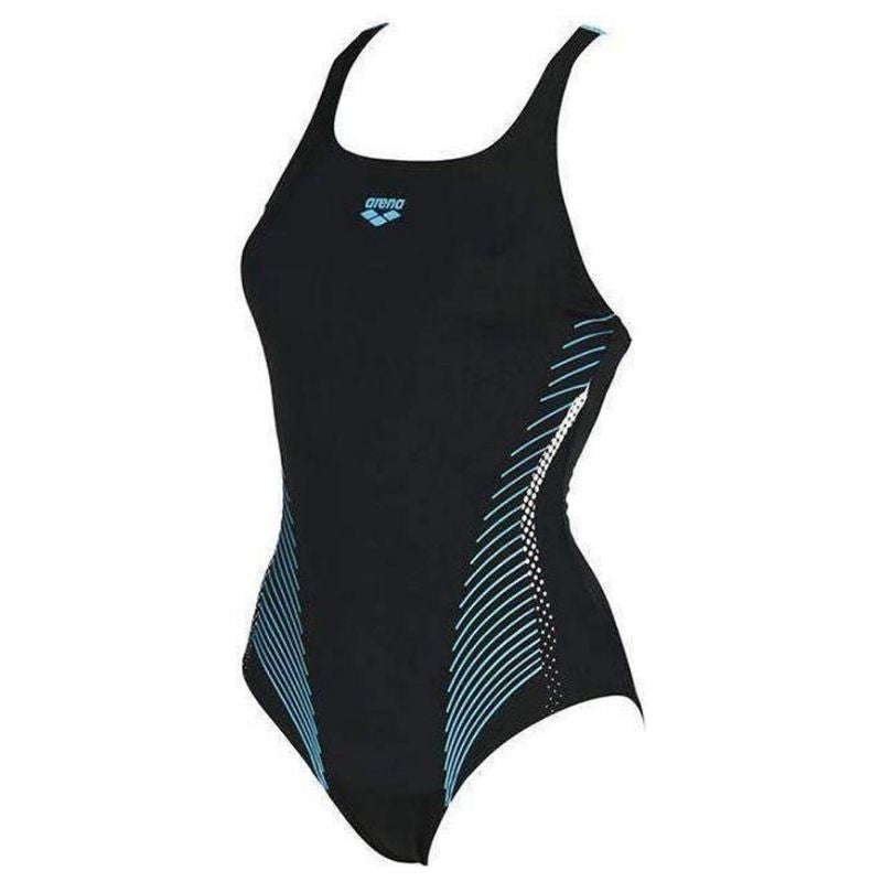 ONLY SIZE 32 - WOMEN'S FLUIDS ONE-PIECE SWIMSUIT - BLACK - OntarioSwimHub